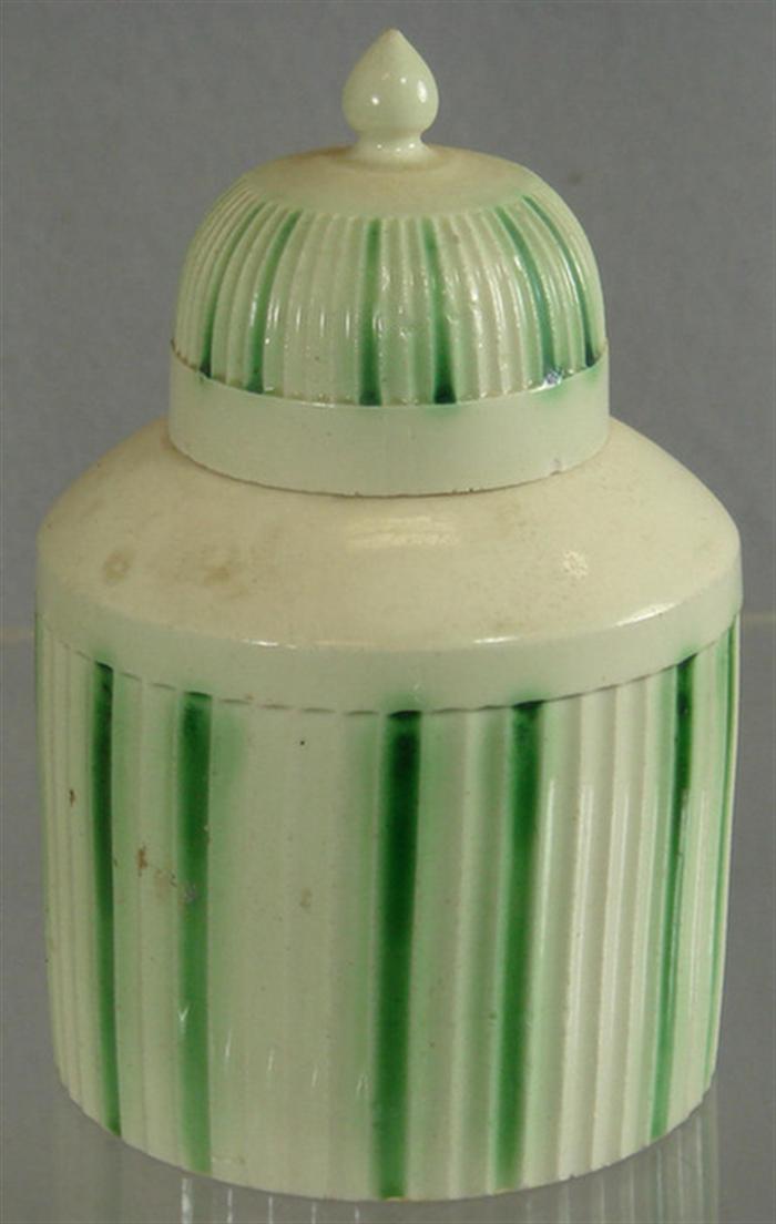 Leeds pearlware green decorated 3be30