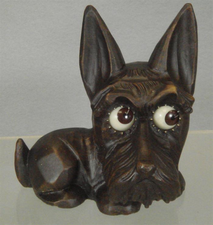 German Oswald moving eye dog clock  3be31