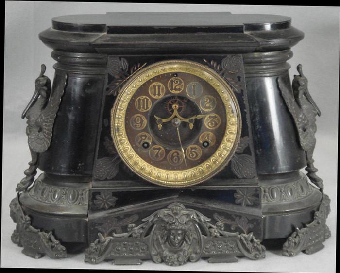Figural Iron Ansonia Clock with 3be3a