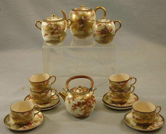 16 piece Satsuma teaset c o 2 3be84