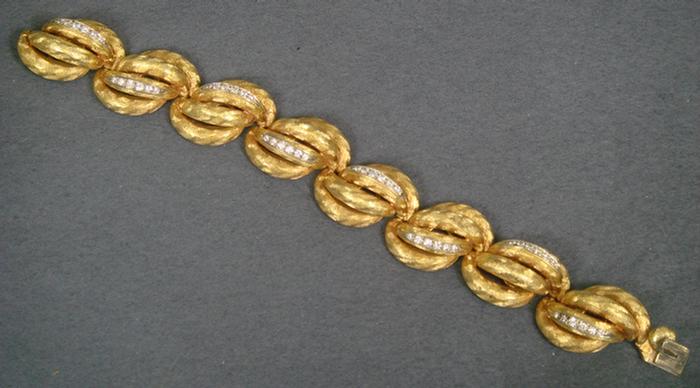 18K yg Bracelet Large link with 3c294