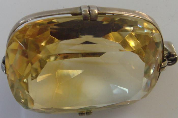 Sterling Citrine Pendant Plain 3c2ca