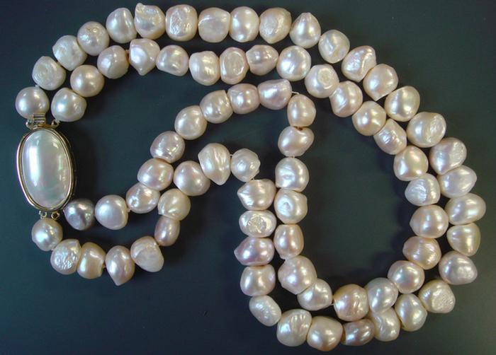 Strand of Baroque Pearls. 18" double