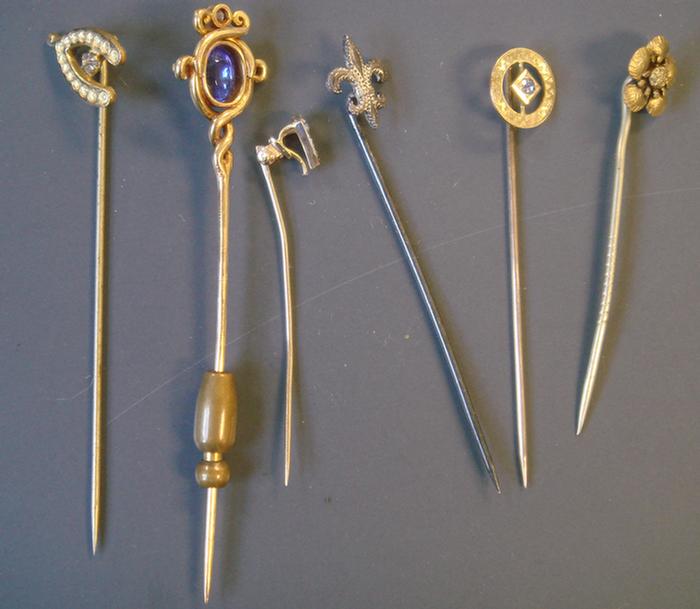 Gold and gold-filled Stick Pins.