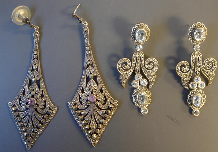 Sterling and Marcasite Earrings.