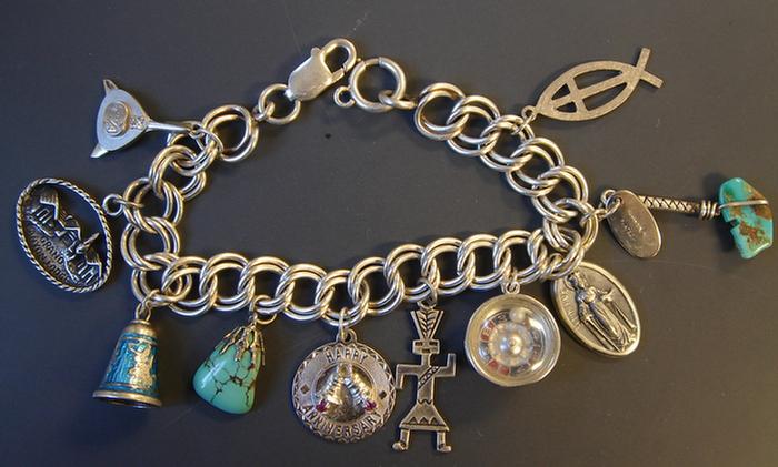 Sterling Charm Bracelet. Double