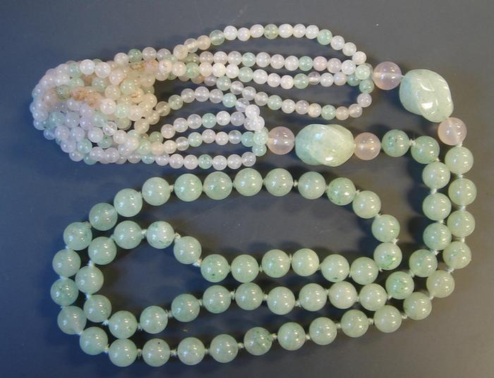 Quartz Beaded Necklace. Continuous