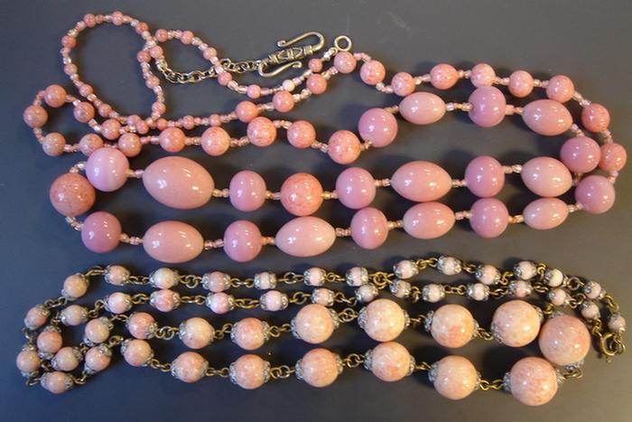 Glass Beaded Necklaces. Two with