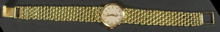 14K YG ladies bracelet watch Cyma 3c39a