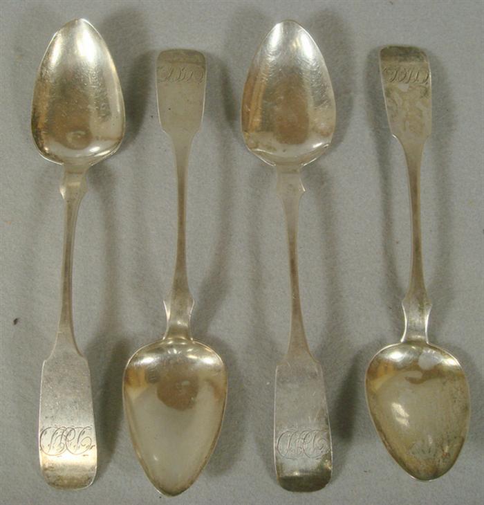 4 coin silver tablespoons by G  3c3bf