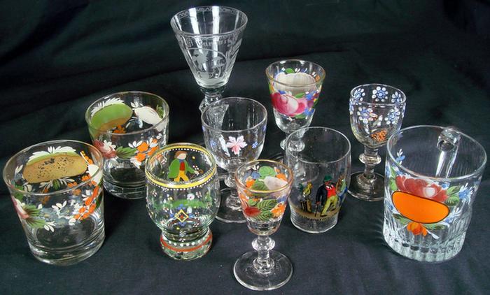 10 pcs Stiegel type glass items  3c3ec