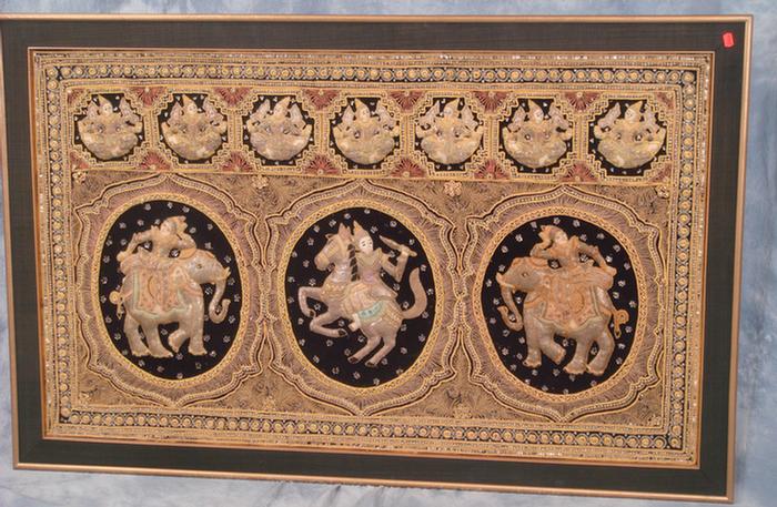 Embroidered Burmese wall panel 3c3f7