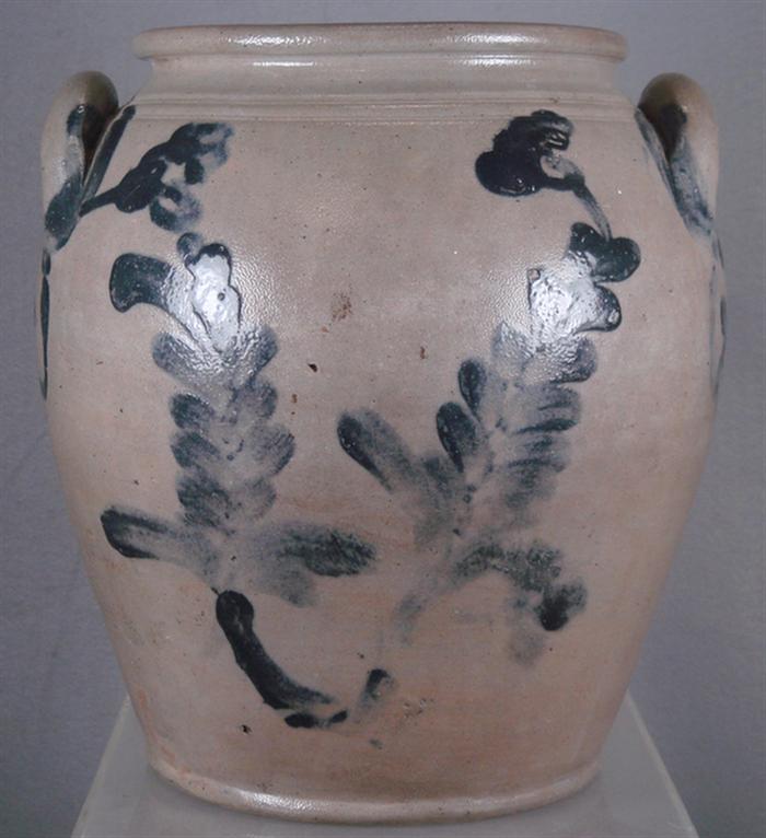 Blue decorated stoneware crock, unsigned,