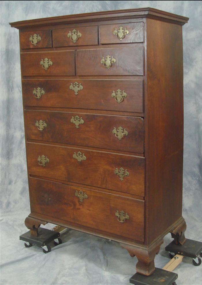 Walnut Chippendale tall chest of 3c44c