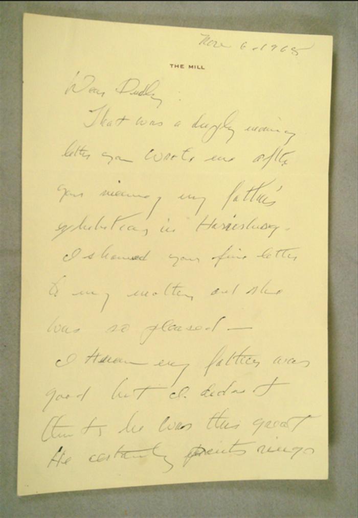 Andrew Wyeth, American, b 1917, ALS,