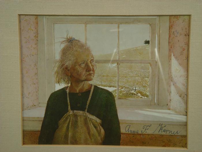 Andrew Wyeth, portrait of Anna Kuerner,