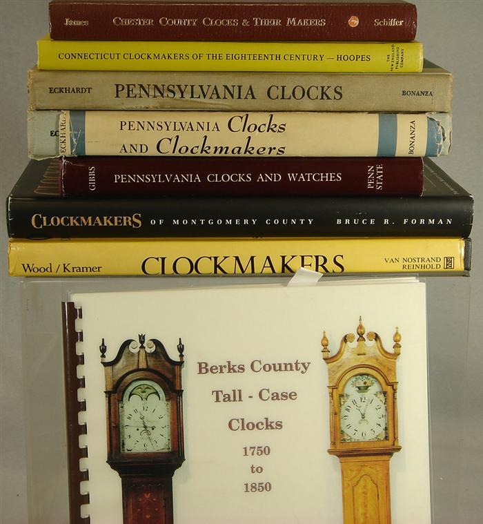 8 volumes on early American clocks  3c131