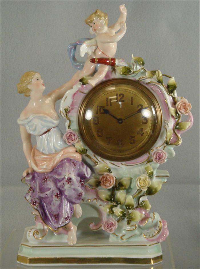 French porcelain figural mantle 3c176