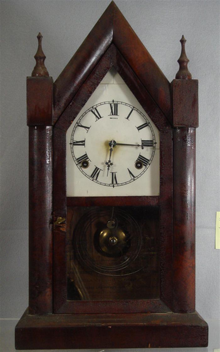 Ansonia mahogany steeple clock  3c1dd