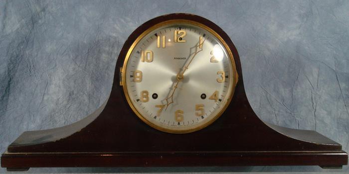 Ansonia mahogany tambour clock  3c1f6