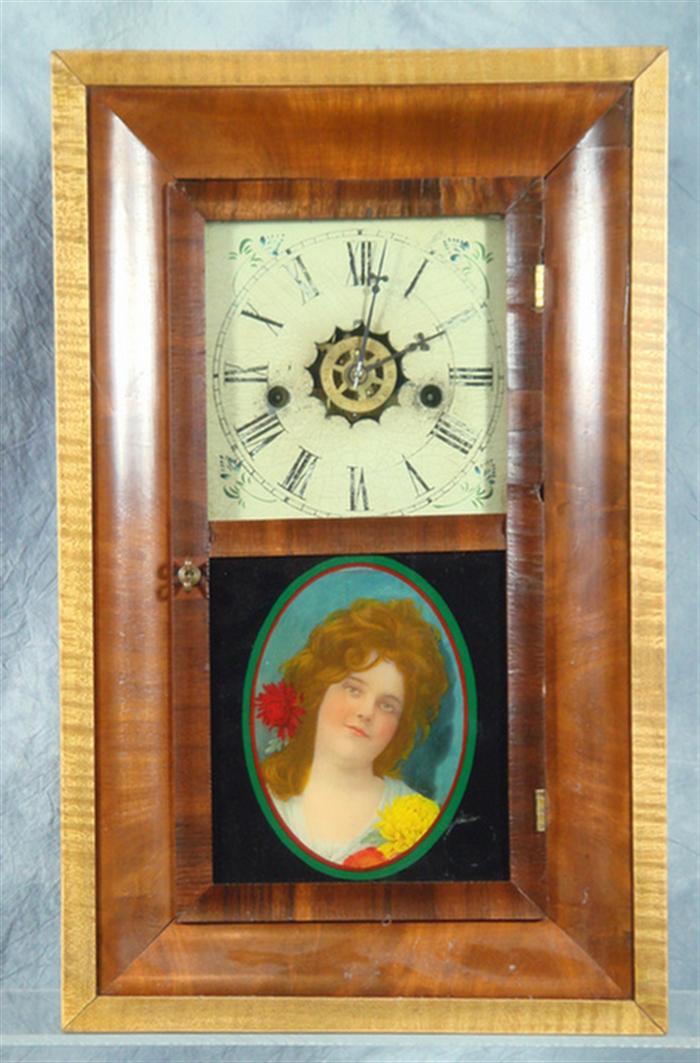 Mahogany Waterbury OG shelf clock  3c1fc