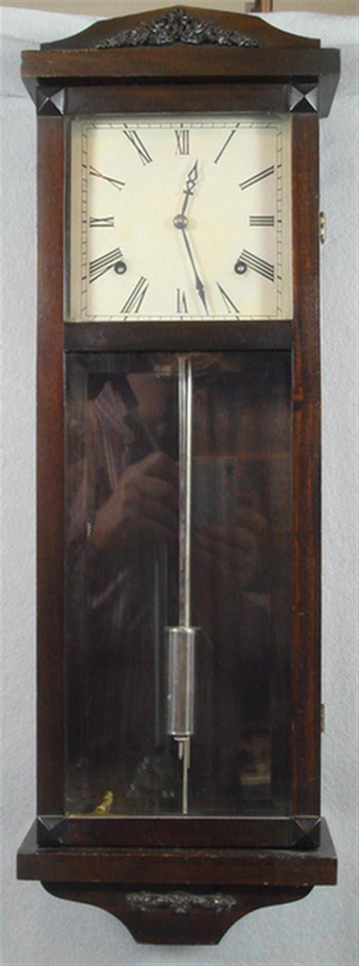 Gilbert Hollywood mahogany wall clock,