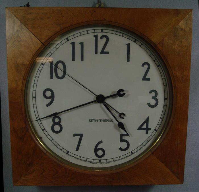 Seth Thomas electric slave time clock,