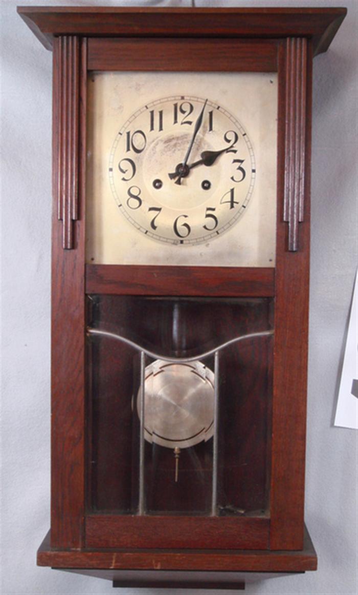 German oak wall clock, spring,