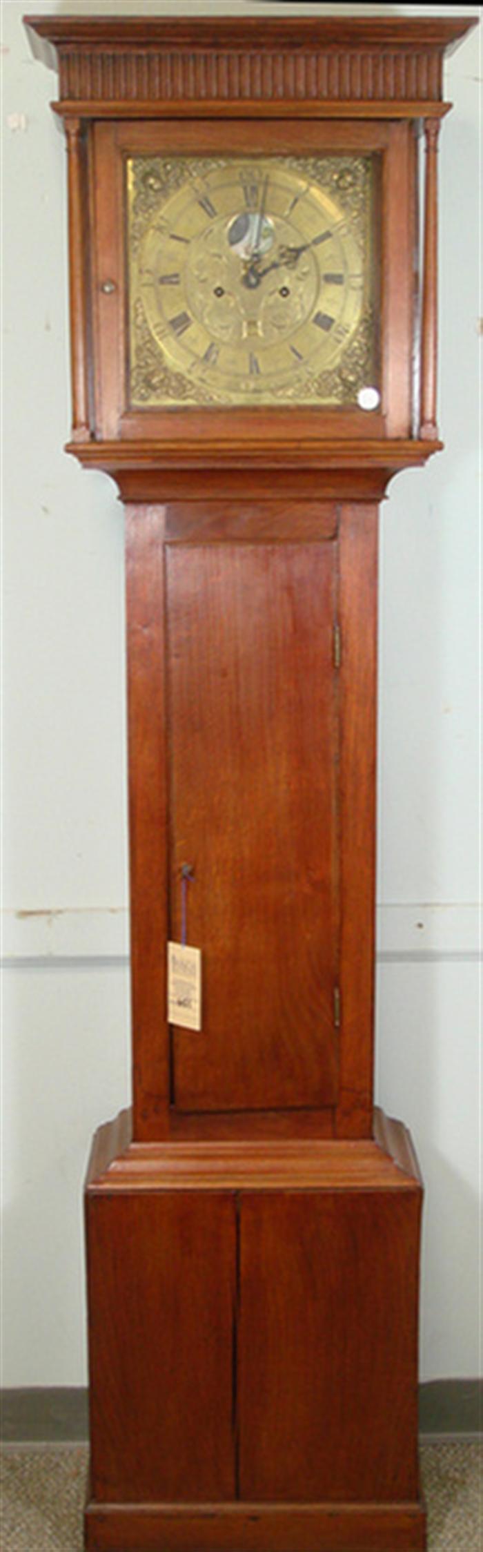 Oak English tall case clock square 3c23b