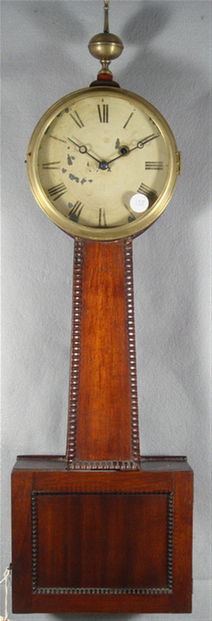 Unsigned mahogany banjo clock  3c248