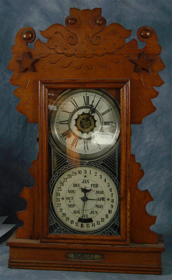 Charles Feishtinger oak double dial