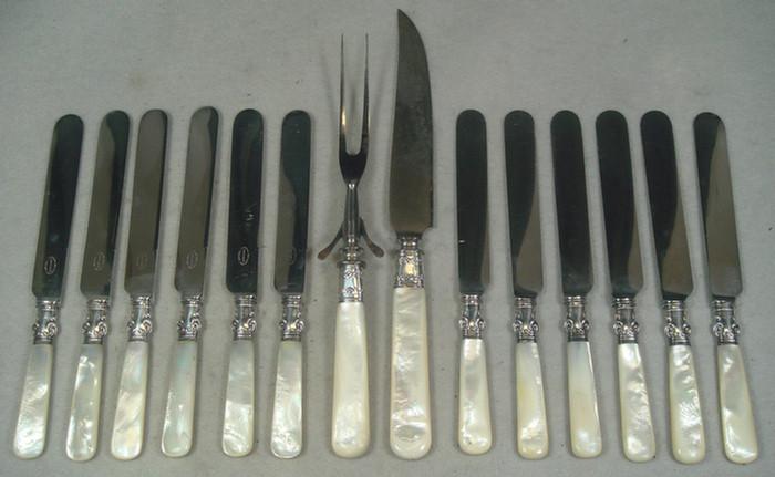 12 MOP handled fruit knives with