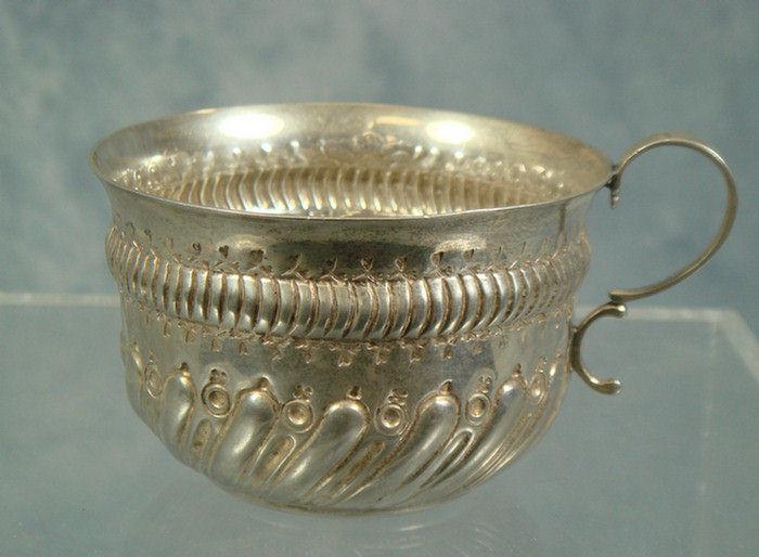 English sterling silver cup, London,