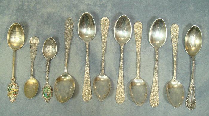 6 Stieff Rose sterling silver teaspoons  3c6aa