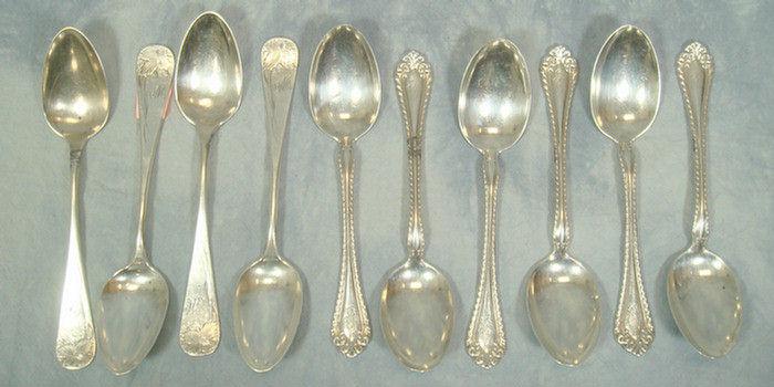 6 Alvin sterling silver teaspoons,
