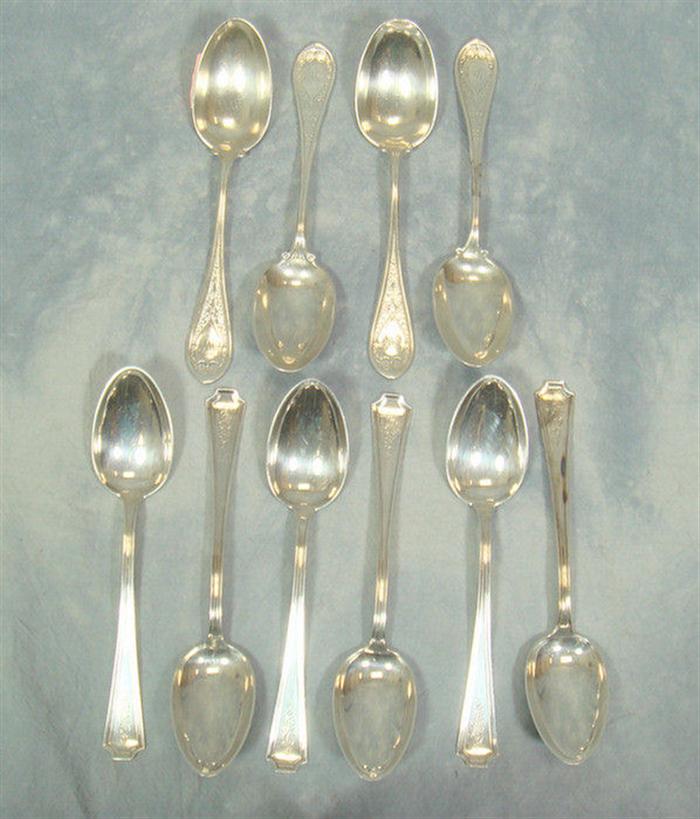 6 Durgin sterling silver teaspoons,