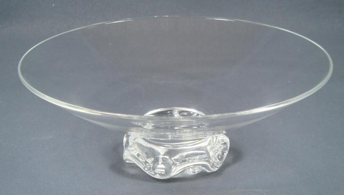 Steuben footed center bowl, 12"