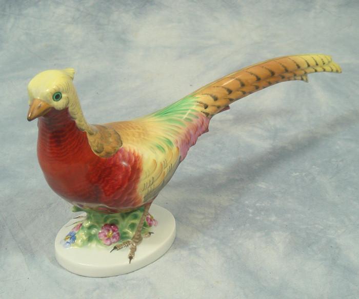 Herend porcelain exotic bird figurine,