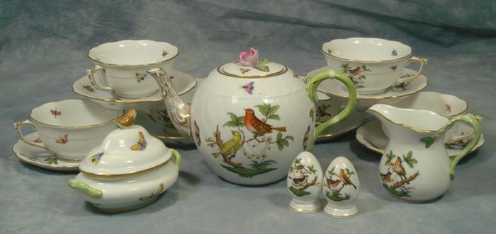 17 pc Herend porcelain teaset  3c745