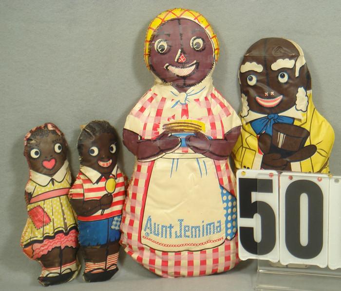 Set of 4 1940's Aunt Jemima black