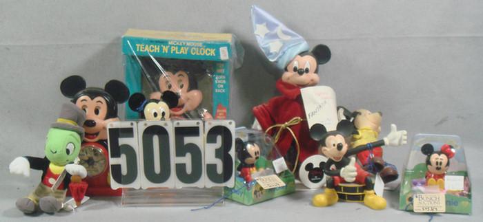 Disney Mickey Mouse lot, clocks, bobble