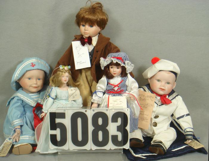 Porcelain/Cloth Doll lot, 8 to