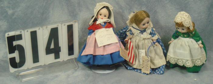 3 Madame Alexander International Dolls,