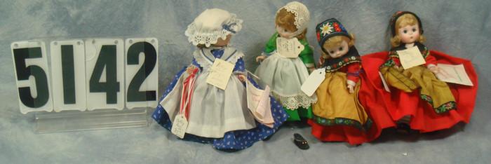 4 Madame Alexander International Dolls,