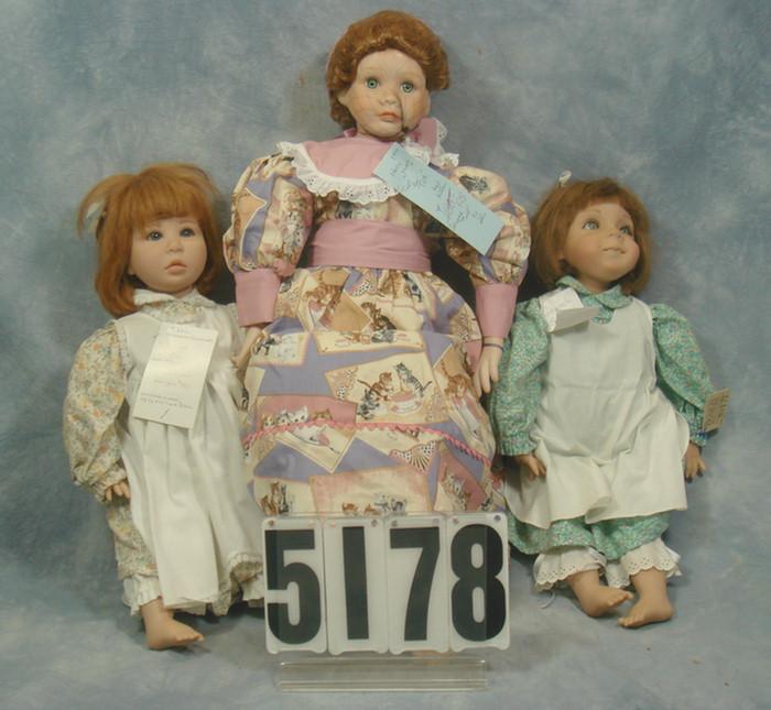 Vinyl/cloth doll lot, 20 to 26 inches