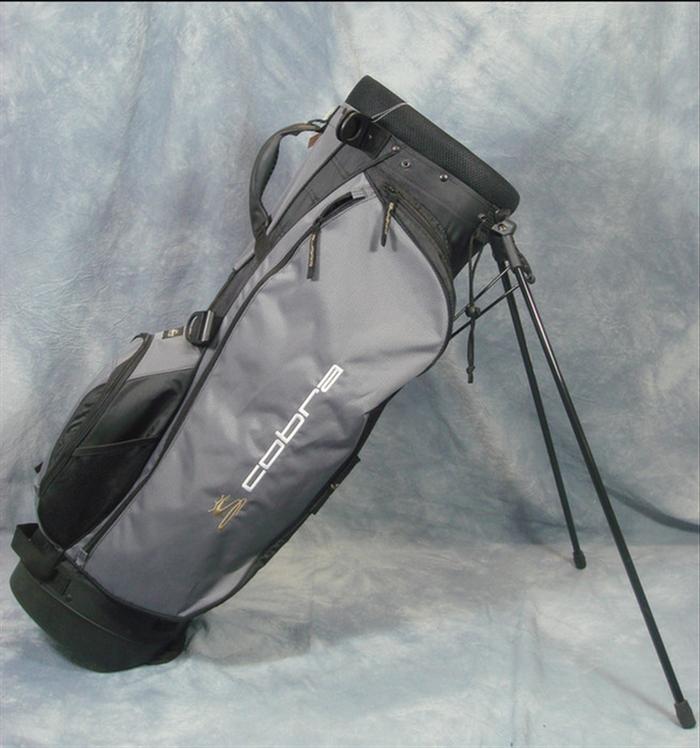 Cobra, silver and black carry bag,