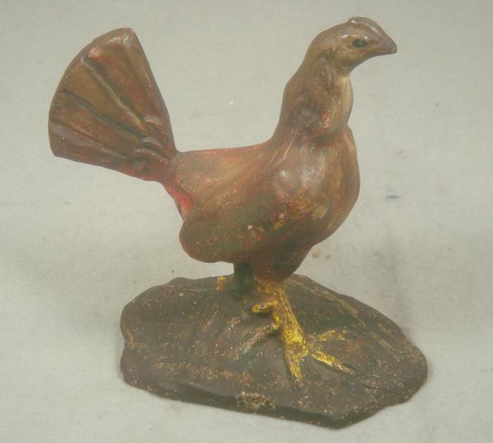 Cast iron doorstop, rooster, 7"