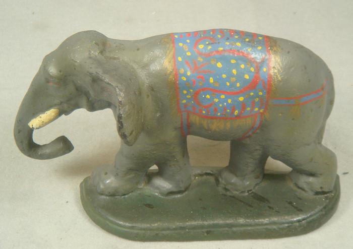 Cast iron doorstop, grey elephant