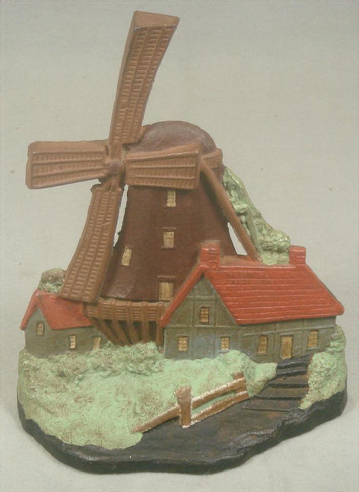 Cast iron doorstop large windmill 3c5e3