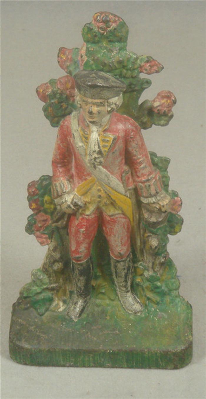 Cast iron doorstop Colonial Officer 3c5f9